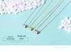 Su Chuang S925 Sterling Silver Clavicle Necklace with Laser-Carved Mirror Surface
