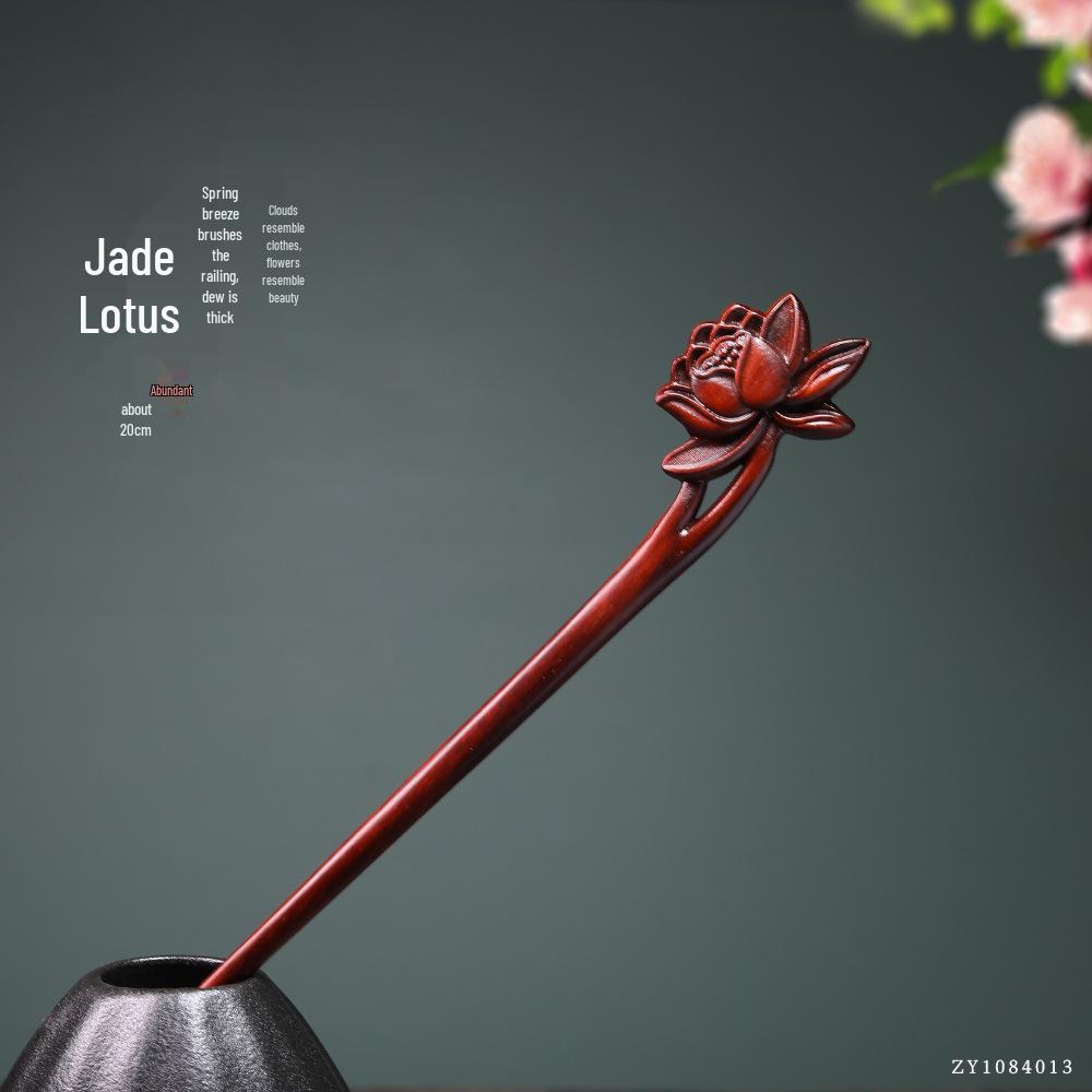 Rosewood Hairpins: Antique-Style Wood Hair Accessories for Hanfu & Qipao