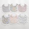 Baby Cotton Bib Flower Print Feeding Towel Water Absorbent Saliva Towel Newborns Burp Cloth With/without Headband