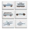 Cartoon Transport Vehicle Illustration Series Theme Canvas Printing Fashion Popular Color Mural Studio Home Decoration Art Gifts