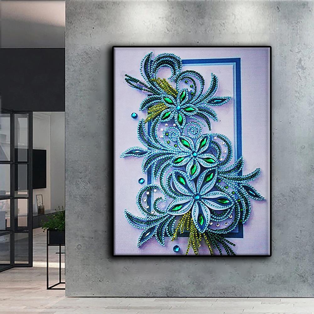 5D Diy Diamond Painting Flowers Cross Stitch Full Diamond výšivka Mosaic