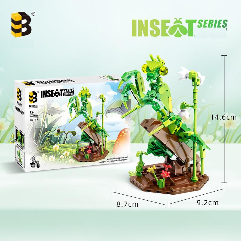Mini Praying Mantis Assembled Building Block Model Ornament For Kids Educational Play And Diy Fun