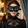1 шт. Маскарадная маска на Хэллоуин, Венецианская маска на пол-лица, Маска для маскарадной вечеринки, Праздничная маска, День мертвых, Карнавальные принадлежности