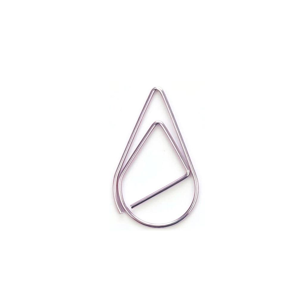 100 stykker metallmateriale dråpeform papirklips Gull Sølvfarge Kawaii Cute Bookmark Clip Skrivesaker Kontor Skolerekvisita