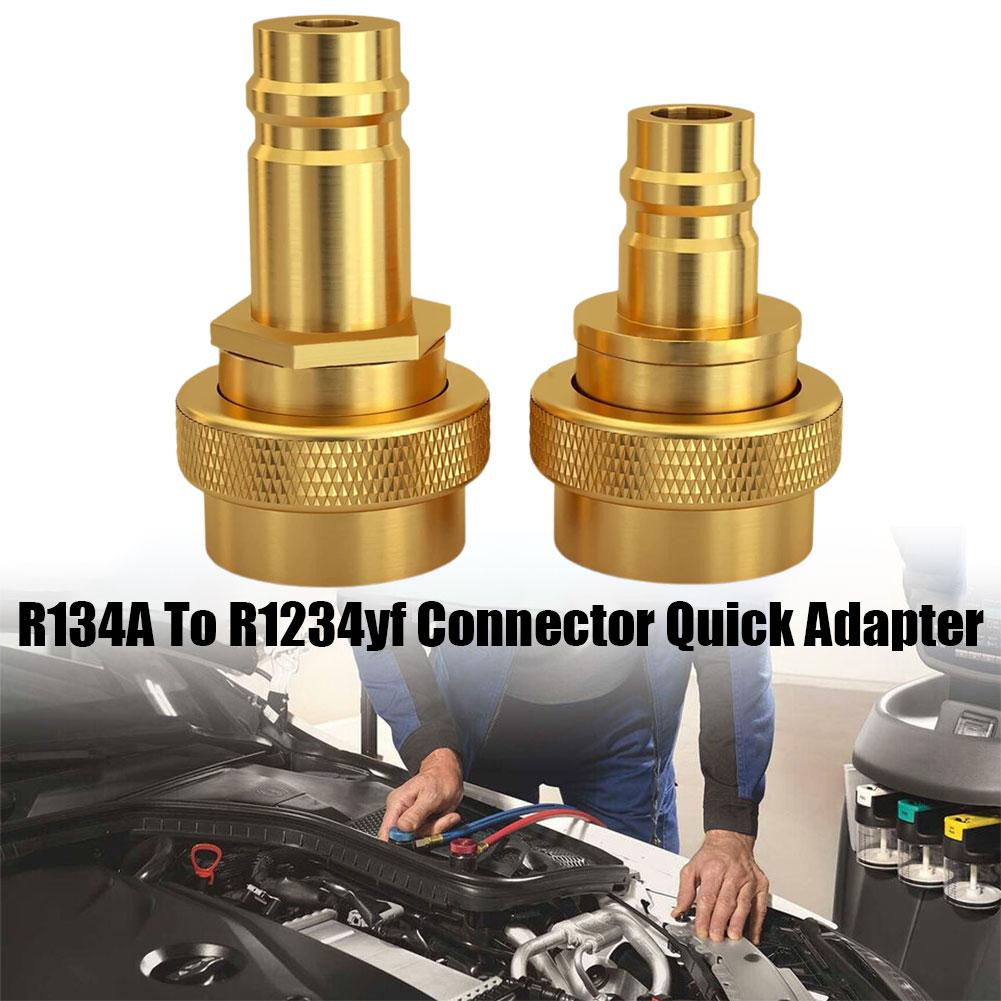 Adjustable R134A To R1234yf Connector Quick Adapter For AC Refrigerant - High And Low Side Connection, No Leakage Car Acces N4D0