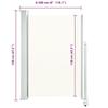 VidaXL Retractable Patio Side Awning 120x300 Cm Off-White Windbreak 45188