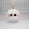 Cute Plush Balls Keychain Cartoon Cat Pendant Keyrings Blusher Toy Animal Couple Key Rings for Backpacks and Phone