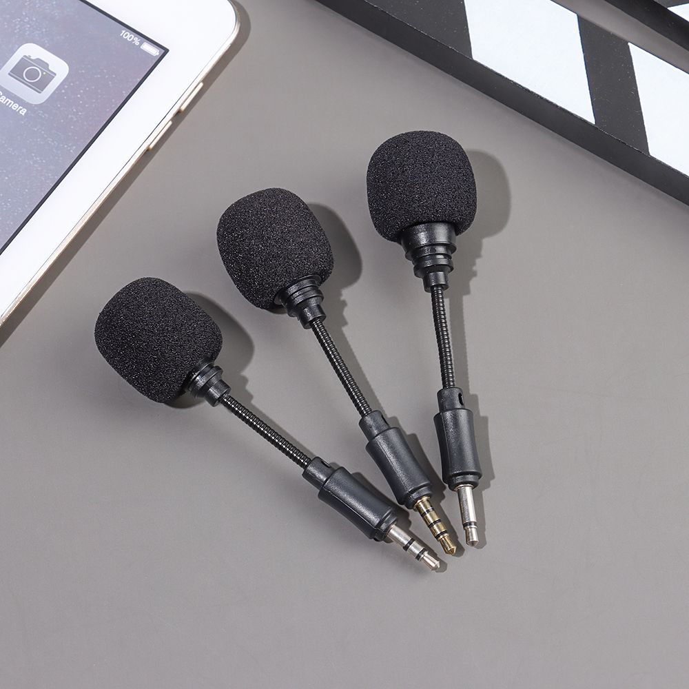Card Mobile Phone Studio Megaphone Interview Microphone Mini Jack Microphone Stereo Mic Recording