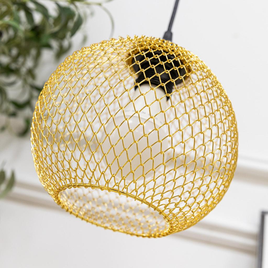 Artistic Iron Flower Net Retractable Lampshade for Home and Courtyard