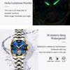 OUPINKE Rezistent la apă Moon Phase Tourbillon Ceas mecanic automat Ceas de damă Ceas de damă