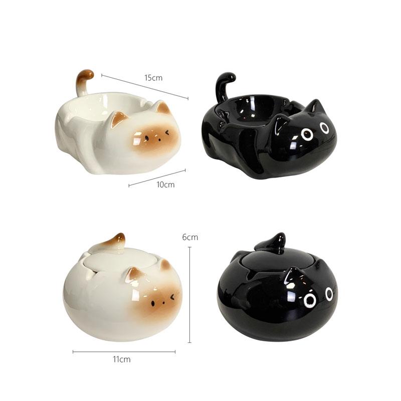 Siamese Cat Ashtray Living Room Office Desktop Ceramic Cigar Ashtray Home Decoration Accessories Cute Art Ornament ashtrays
