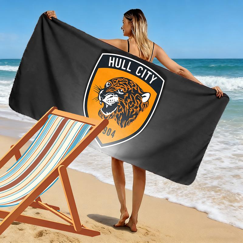 Hull City A.F.C Print Beach Towel, Large Soft Quick Dry Towel for Beach Camping Swimming