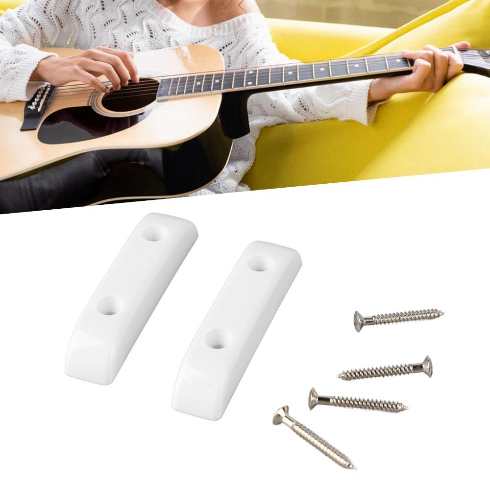 4PCS White Bass Thumb Rest Light Weight Bass Finger Rest Anti Slip Bass Guitar Thumb Rest  Guitar