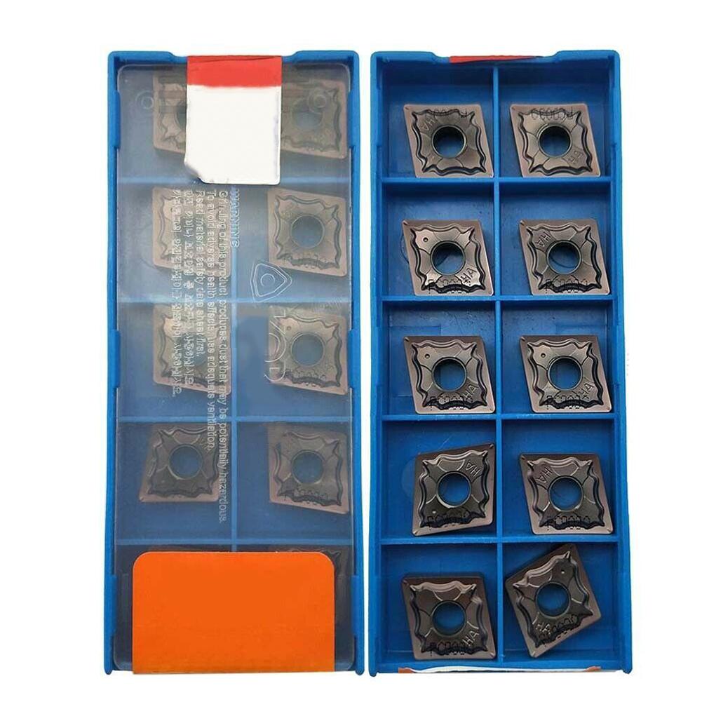 10 Pieces CNMG120408HA PC9030 Carbide Inserts Compatible with For MCLNR12 Lathe Tool Holder for Industrial Cutting