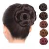 Synthetischer Haarknoten Neun Blumen Knospe Perücke Tasche Haarspangen für Frauen Pferdeschwanz Kralle Clip Lebensechtes Haarteil Styling Werkzeuge