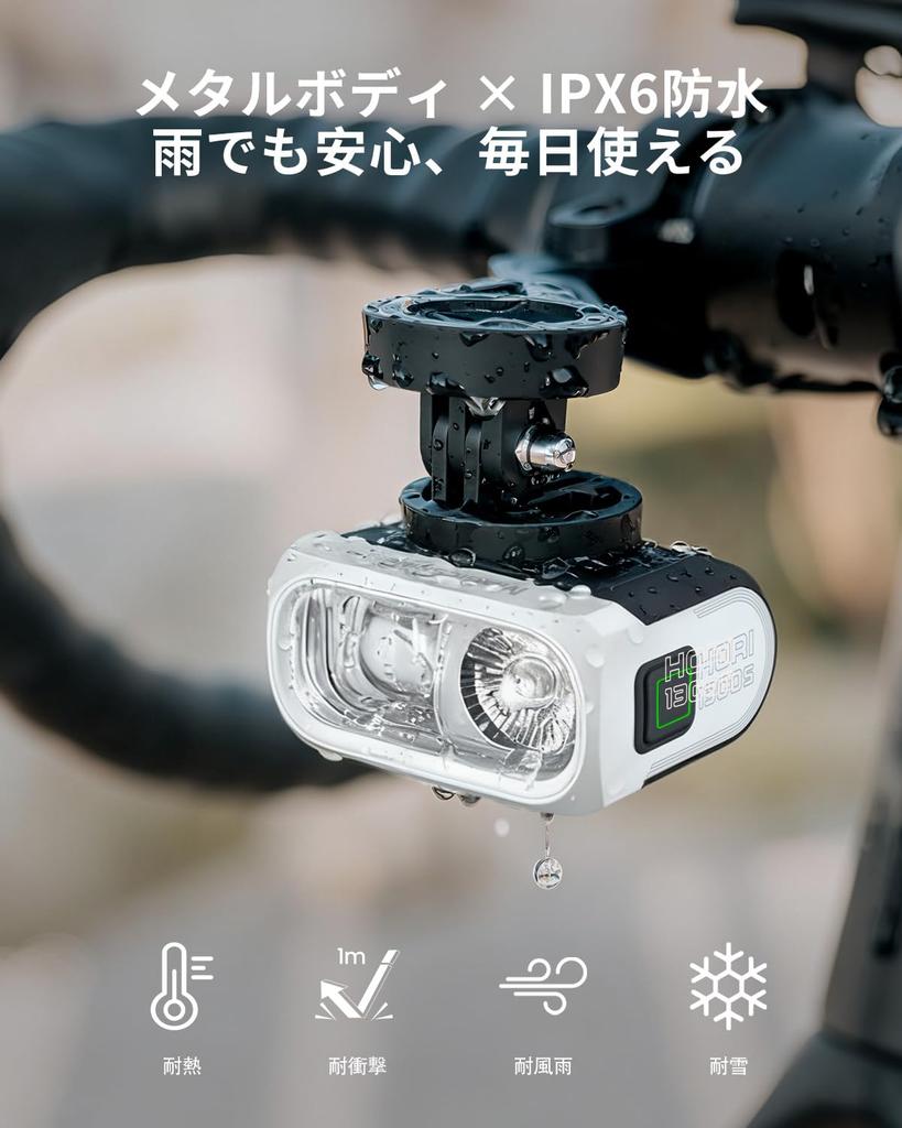 Lampa rowerowa Magicshine HORI 1300S na szosę 1300 Podwójna Niezależna Kompatybilna z Mocowaniem FTR Linkage i Aplikacją IPX6 Rowerowe Jazda Nocna, Lumeny,