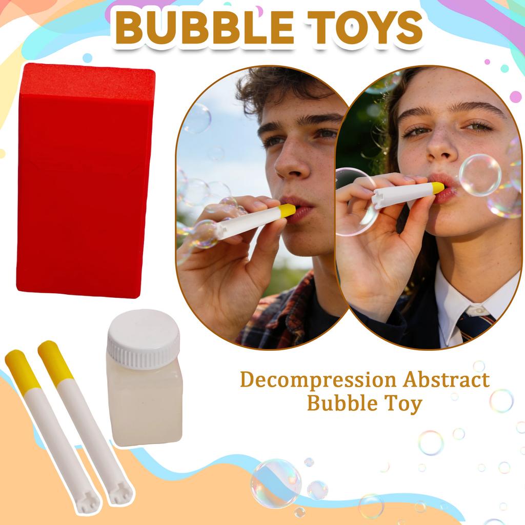 3D Printed Pipe-Shaped Bubble Blower Toy Novelty Outdoor Indoor Bubble Maker For Parties & Casual Play 30ml Bubble Solution