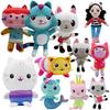 Anime Gabby's Dollhouse Plush Toy Mercat Cartoon Stuffed Animals Smiling Cat Car Cat Hug Gaby Girl Plushie Dolls Christmas Gifts