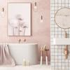 Scandinavian Pink White Flower Poster Leaf Plant Print Canvas Art Painting Wall Photos Modern Girl Room Decoration Home Decor