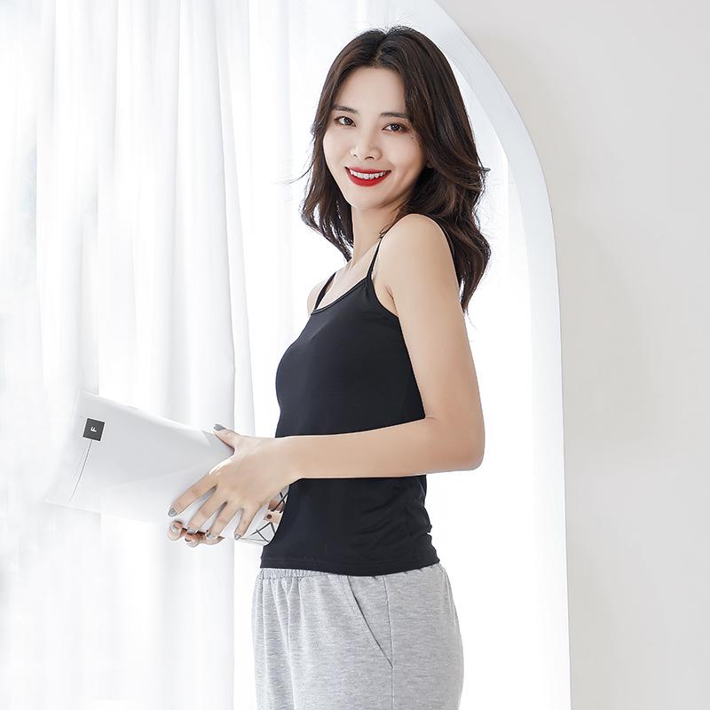 Damska koszulka typu slim fit z modalu: Bez rękawów, Duży rozmiar, Na każdy mecz, Letni top