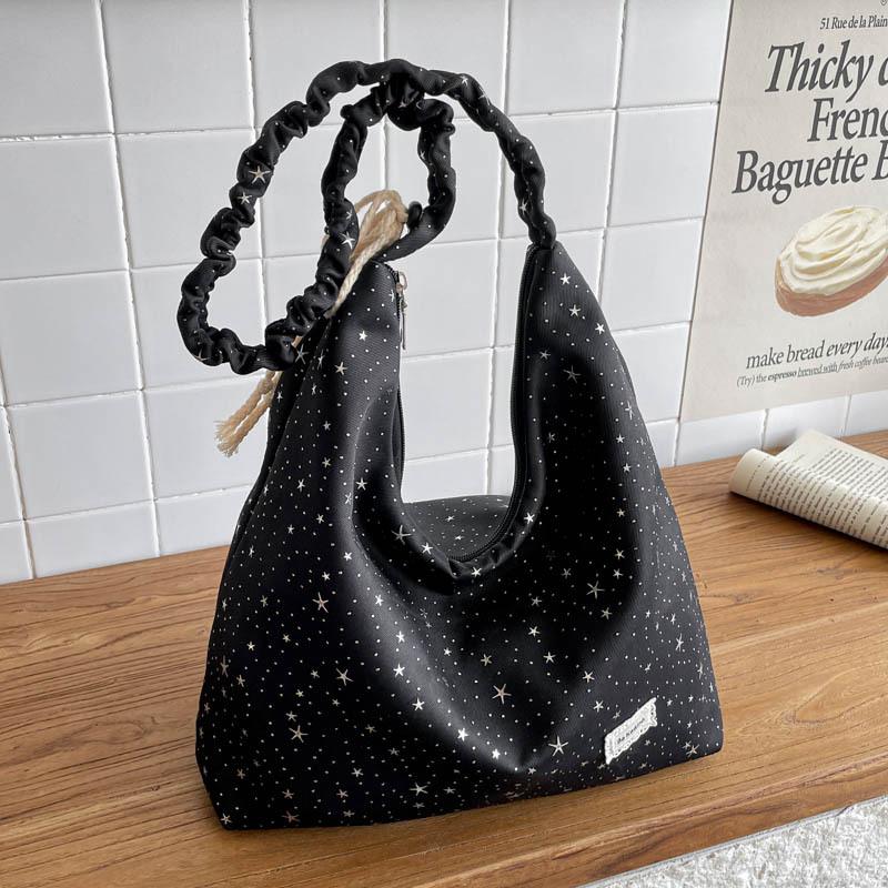 Women's Star Pattern Pleated One-Shoulder Crossbody Bag, Korean Style, Lightweight and Versatile, 2026 New Design