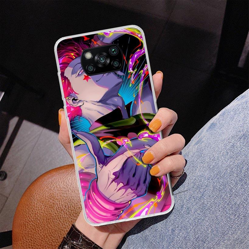 Huner X-Hunters Hisoka Phnoe Case for Xiaomi Poco X5 X6 X7 Pro X4 Gt F7 Ultra M8 M7 Redmi 15C 15 13C 13 12C 12 Unique Cover Coqu