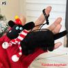 Capybara Christmas Keychain Cute Red Scarf Bear Doll Keyring Hanging Mobile Phones Bag Pendant Christmas Party Small Gifts Decor