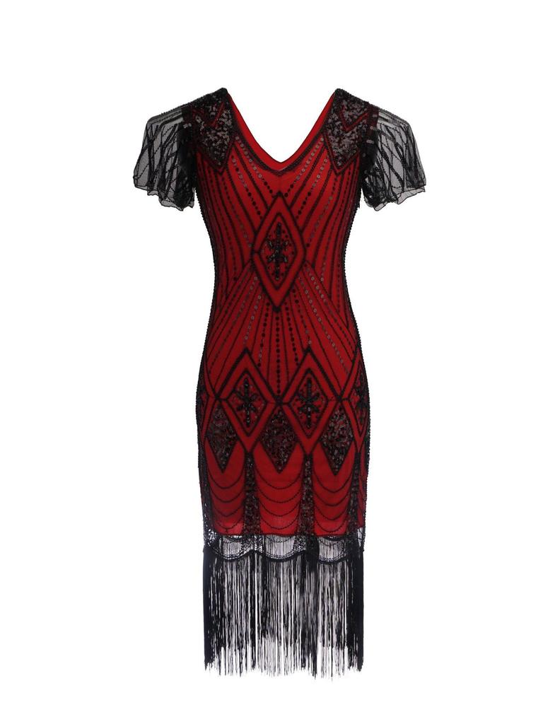Vintage 1920s Sequin Evening Dress - High-end European & American Design