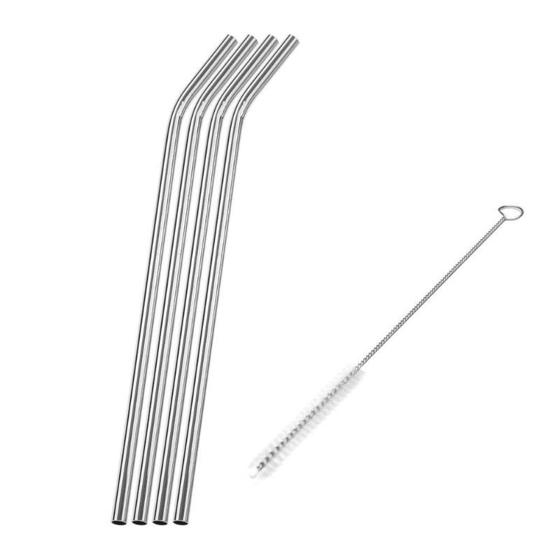 

Reusable Metal Straw Pipette Suction Stainless Steel Drinking Straws Pipe Straight Bent Tube Events Party Bar Accessories
