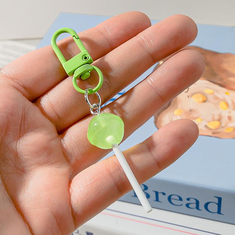 Cute Resin Candy Lollipop Keychain Mini 3D Simulation Food Key Rings For Women Girls Handbag Pendant Diy Kids Jewelry Gifts
