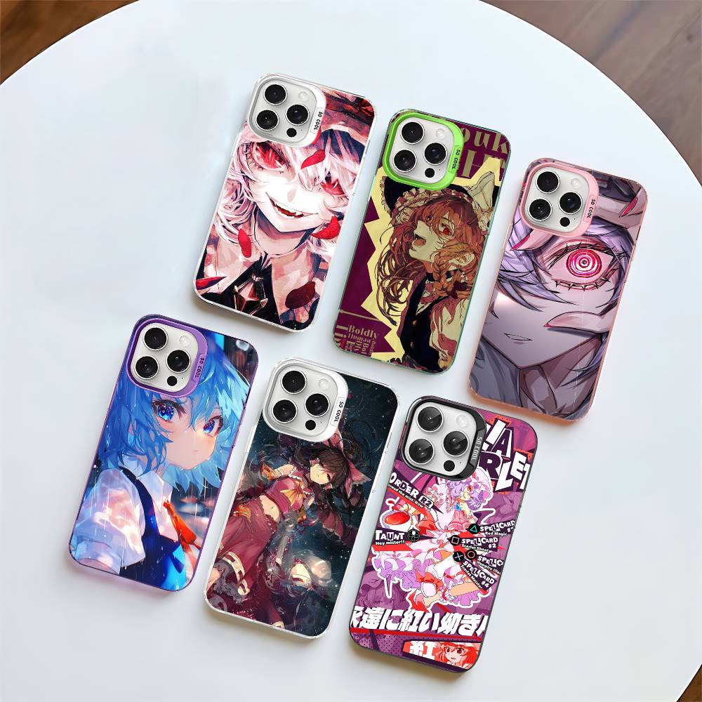 Classic Game Touhou Project Phone Case For IPhone 17 16 15 14 11 12 13 Pro Max Plus Pro Colored Silver Cover