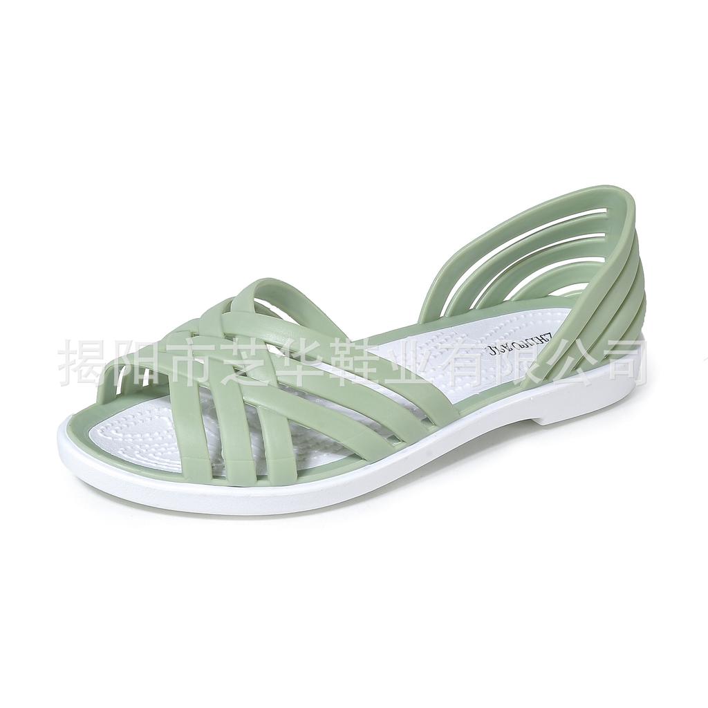 Flat Sandal Women Open Toe Lightweight Slip On Casual Summer Beach Shoes with Crisscross Strap Design and Flexible Sole