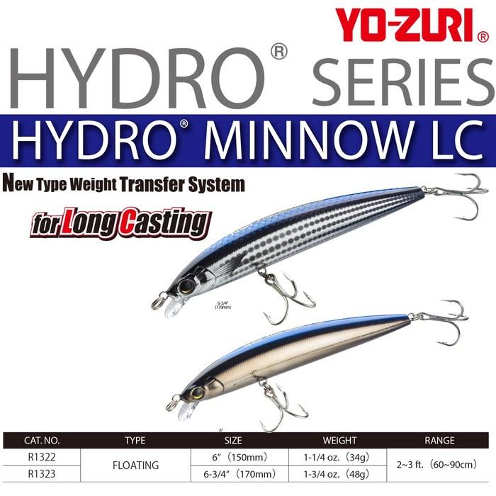 YO-ZURI Salt Lure Hydro Minnow LC Floating 170mm, Pearl Yellow