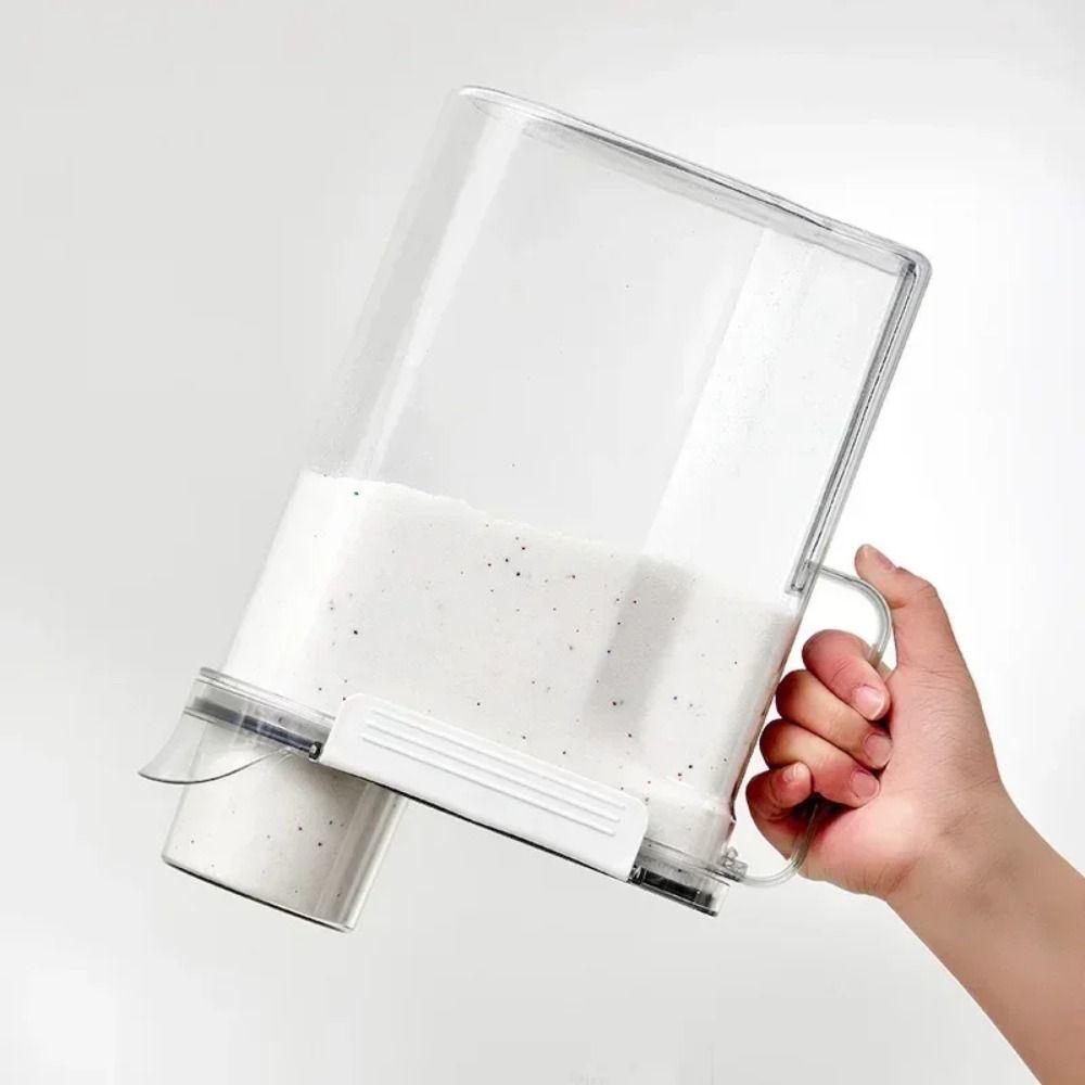 Mit Messbecher Waschmittelspender Flasche Transparenter Waschmittelpulverbehälter