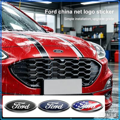 11.5cm Car Front Rear Badge Emblem Replacement For Edge Escape Fiesta Transit Ranger Roush Fusion Focus Tuning Accessory