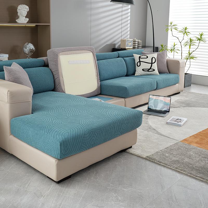 High Elastic Annual Round Suede Sofa Cover Non-Slip Simple Modern Sofa Cover All-Inclusive Universal Cover