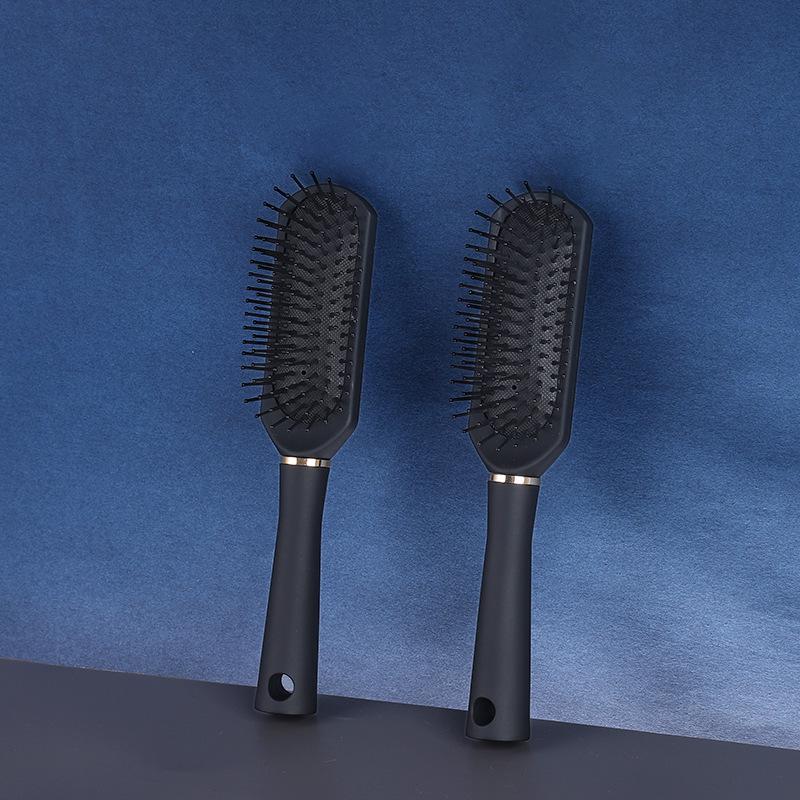 Herren Schwarzer Massagekissenkamm - Lockiges Haar Paddelbürste