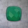 Cheeker Cushion Cut Natural Green Onyx Faceted 10 mm Size, 3.20 Carat For Jewelry Making Stone.