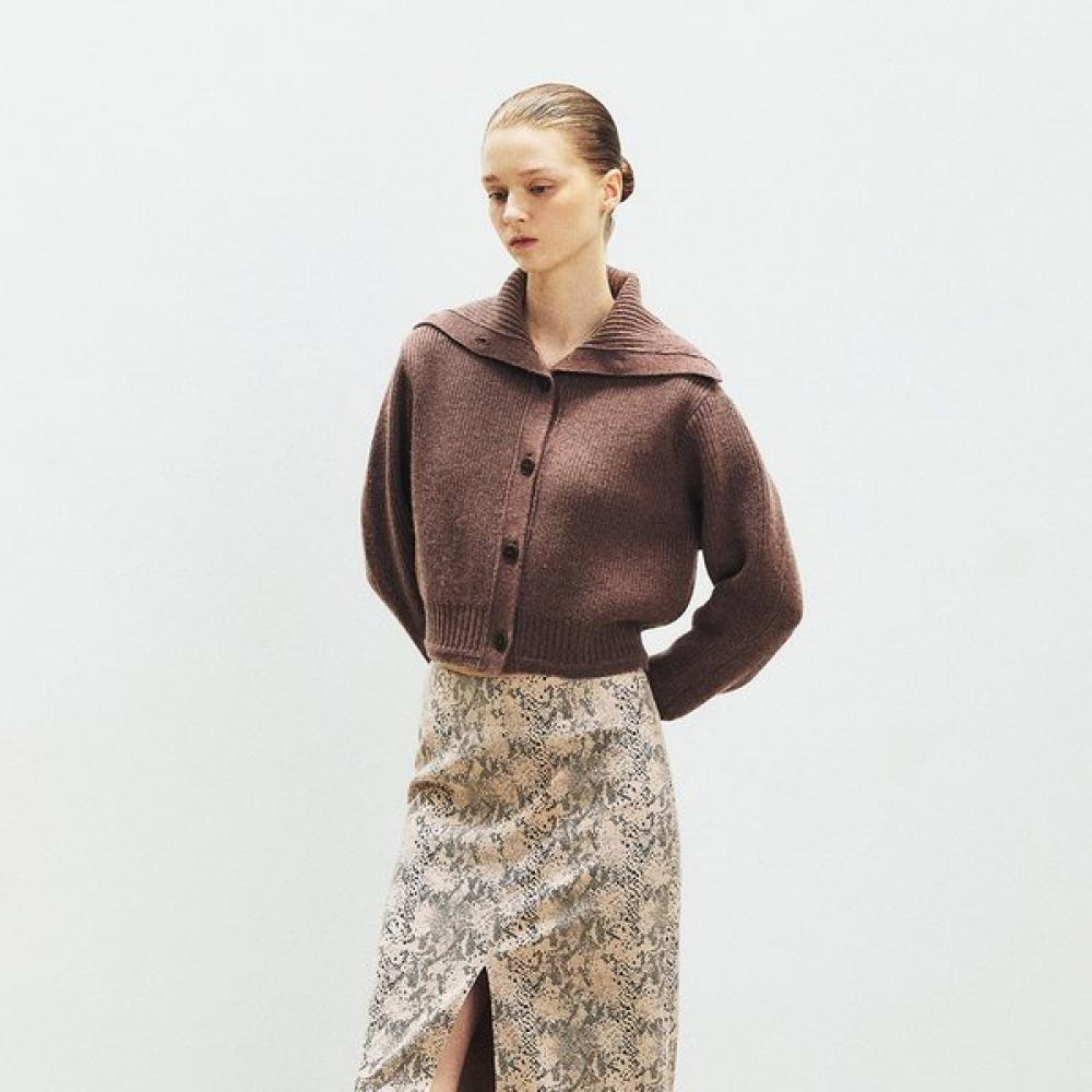 Шерстяной кардиган с высоким воротником Kk4ad3470 93 BROWN/01_S