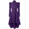 Damen Kleid mit Rollkragen und langen Ärmeln im viktorianischen Stil Gothic Vintage A-Linien-Mantel