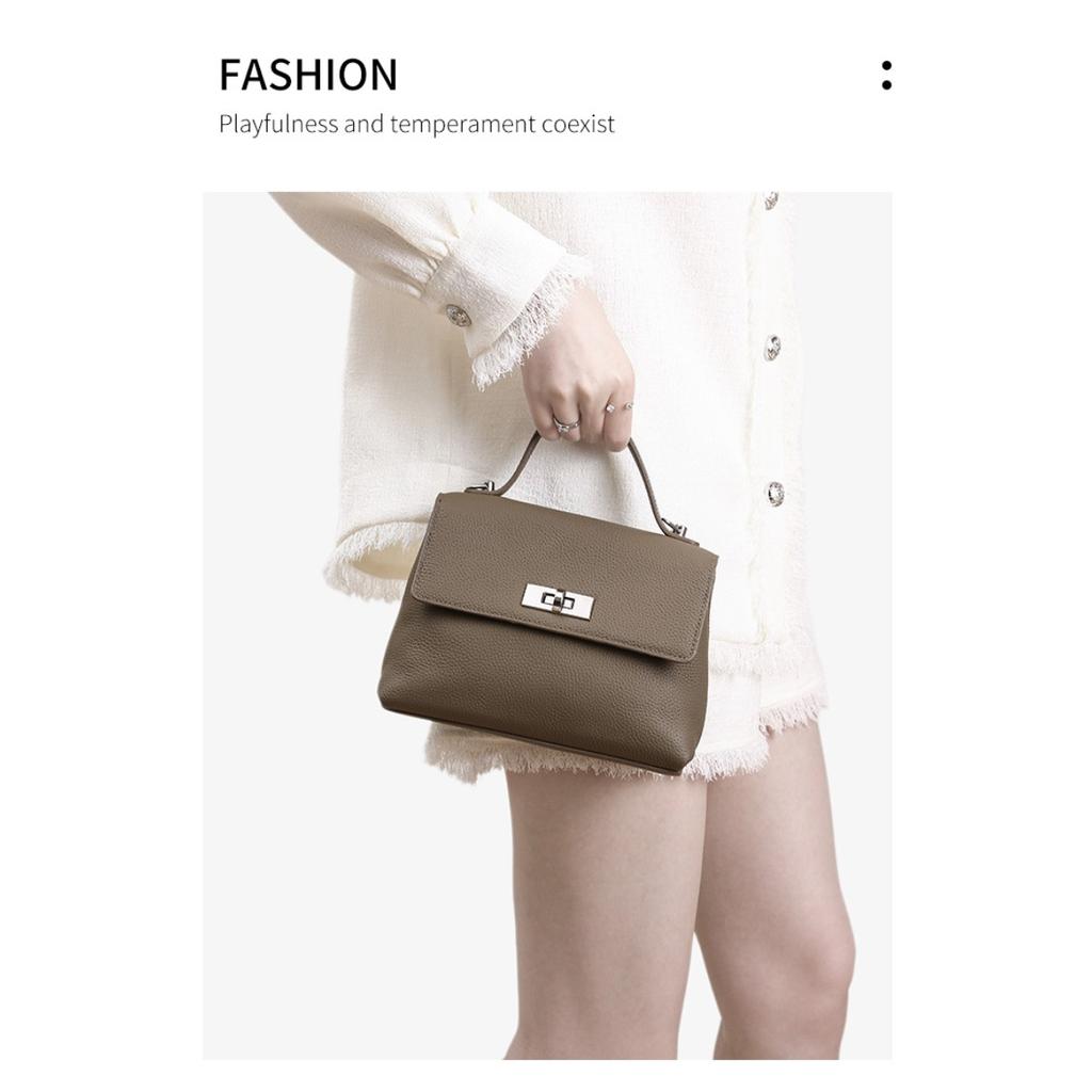 Niche 2025 New Kelly Bag Single Shoulder Premium Oblique Span Bag First Layer Cowhide Handbag Soft Leather Versatile Women's Bag