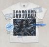 I Go To Bed At 7pm T- Shirt Funny Bed Time Skeleton Bootleg Graphic Unisex Shirt