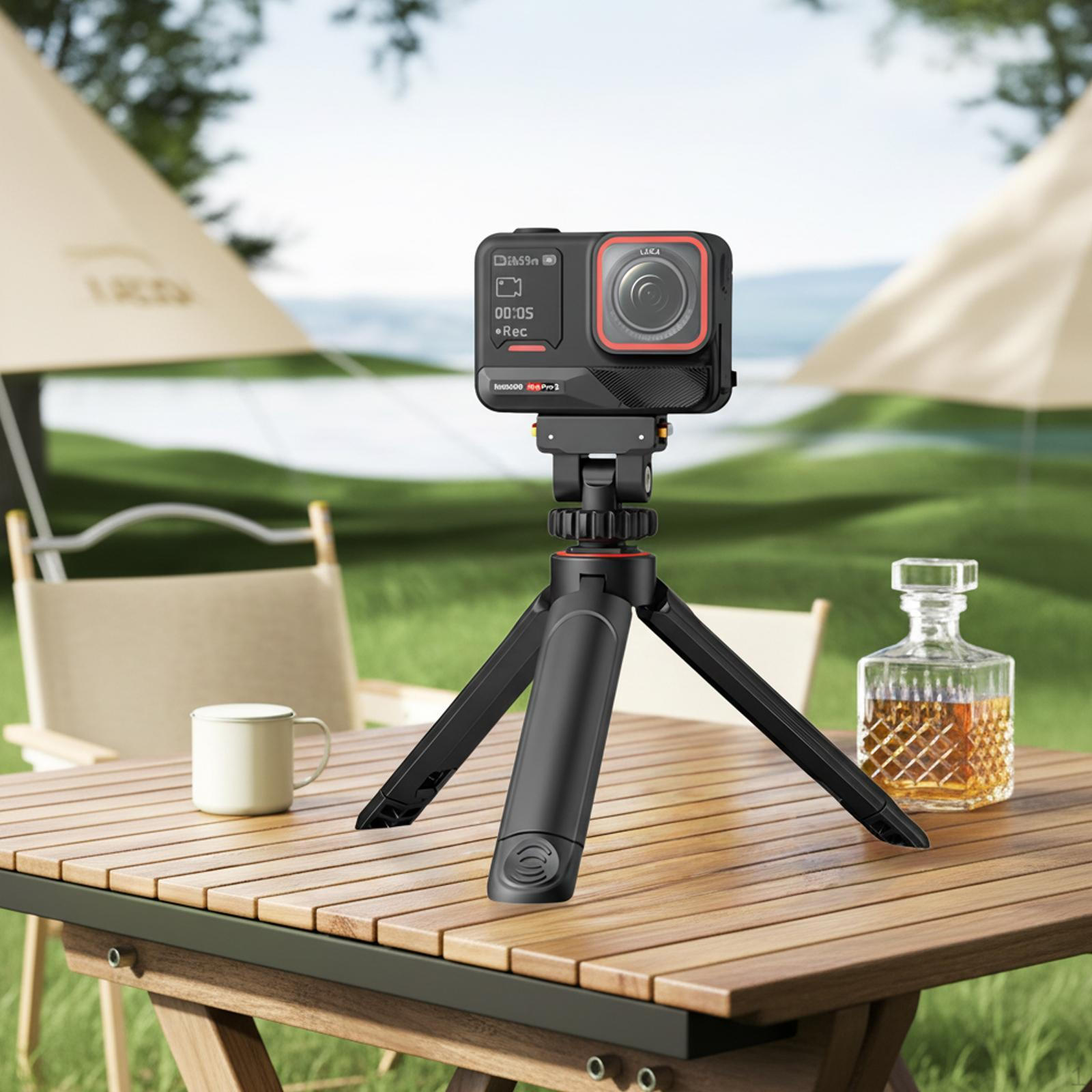 Cold Shoe Adapter Action Camera Stand, Universal, Bracket Versatile Lightweight with Quick Mount,