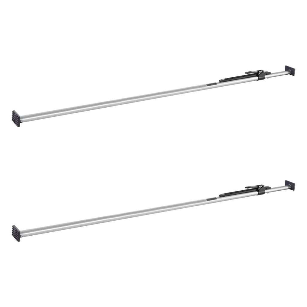 Cargo Bar, Ratcheting Cargo Bar Adjustable from 2261mm To 2642mm, Heavy-duty Steel Cargos Stabilizer with Non-Slip Foot Pad, Truck Bed Load Lock Bars
