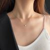 Elegant Niche 18K Gold Titanium Steel Love Pendant Necklace for Women - Fade-Resistant Clavicle Design