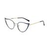 Stylish Women's Cat Eye Photochromic Anti-Blue Light Retro Metal Glasses Frame