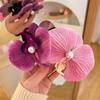 Orchid Flower Hair Clip Hair Ornament Hair Accessories Bohemia Barrettes Floral Pearl Hair Clip Headdress Orchid Hairpin