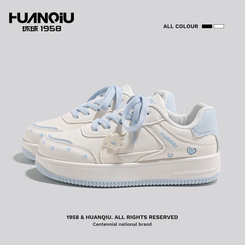 HUANQIU Women s Cat Paw Thick-Soled Casual Skate Shoes EU 40