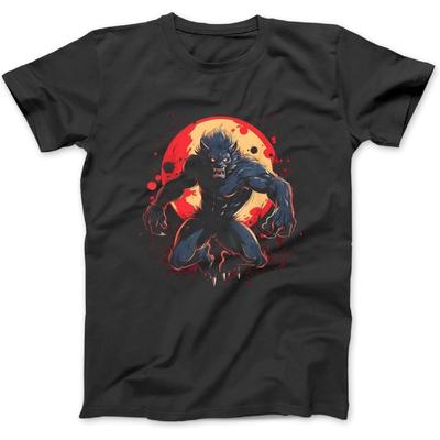 Scary Werewolf Full Moon Halloween Costume Horror Werewolf T-Shirt, Sweatshirt, Hoodie for Men Women Kids Made In Canada Black