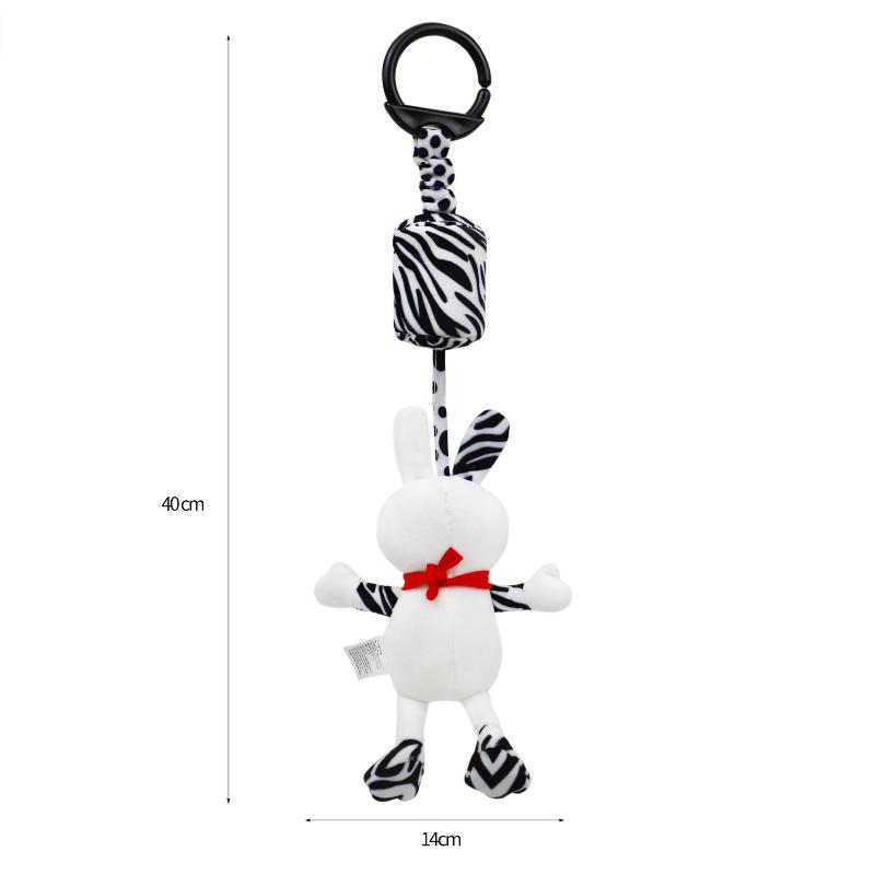 Baby Sensory Hanging Rattles Toy Black White Animals Stroller Infant Bed Wind Chimes 0-12 Months Infant Rattle Educational Toy